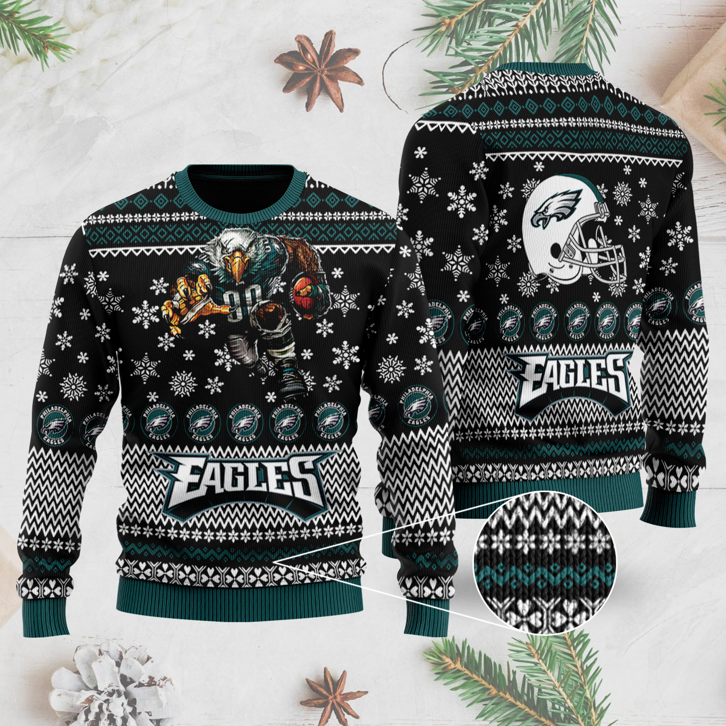 Devonta Smith Philadelphia Eagles The Slim Reaper Fly To Glory Ugly  Christmas Sweater - Tagotee