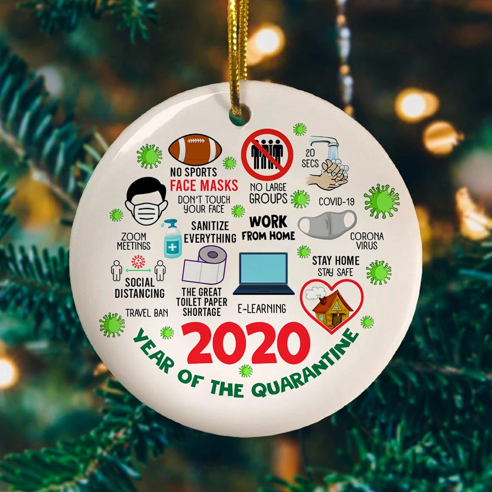 2020 Year of The Quarantine Quarantine 2020 Christmas Ornament