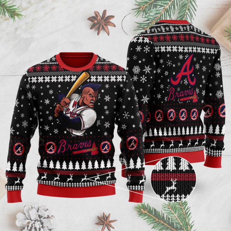 Atlanta Braves 3D Ugly Christmas Sweater
