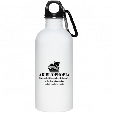 Abibliophobia the fear of running out of books to read Coffee Mug – Beer Stein – Water Bottle