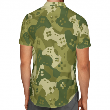 Amazing Camouflage Gaming Joysticks Hawaiian Shirt, Beach Shorts