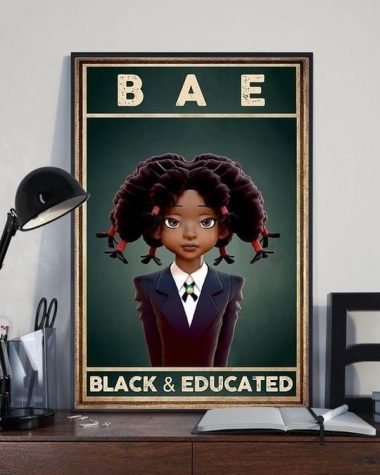 Bae black & educated poster canvas poster canvas