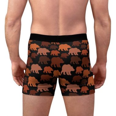 Brown Bears Bear Pride LGBT Animal Print Men's Boxer Briefs