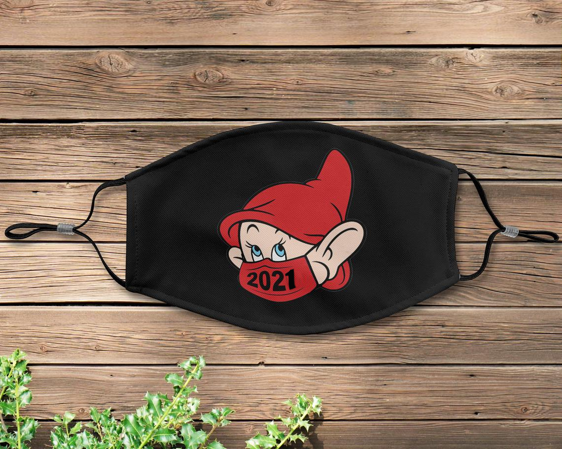 Face Dopey Dwarf Wear Mask 2021 Merry Christmas Face Mask 