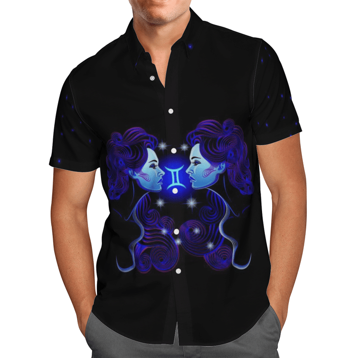 Gemini Horoscope Hawaiian Shirt, Beach Shorts