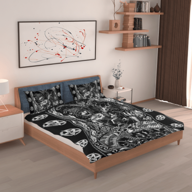 Gothic Hell And Pentagrams Bedding Set