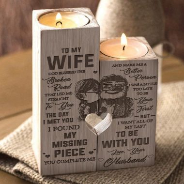 Husband To Wife - I Want All Of My Last To Be With You - Candle Holder With Heart