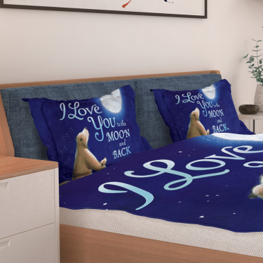 I Love You To The Moon And Back Bedding Set