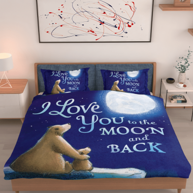 I Love You To The Moon And Back Bedding Set