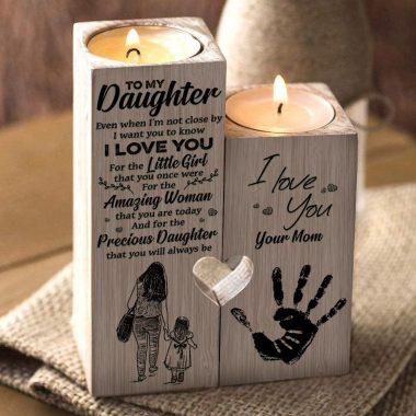 Mom To Daughter - I Want You To Know I Love You - Candle Holder With Heart