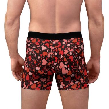 Red Hearts Love Valentines Day Holiday Men's Boxer Briefs