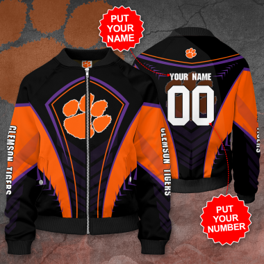 Personalized CLEMSON TIGERS Football Bomber Jacket