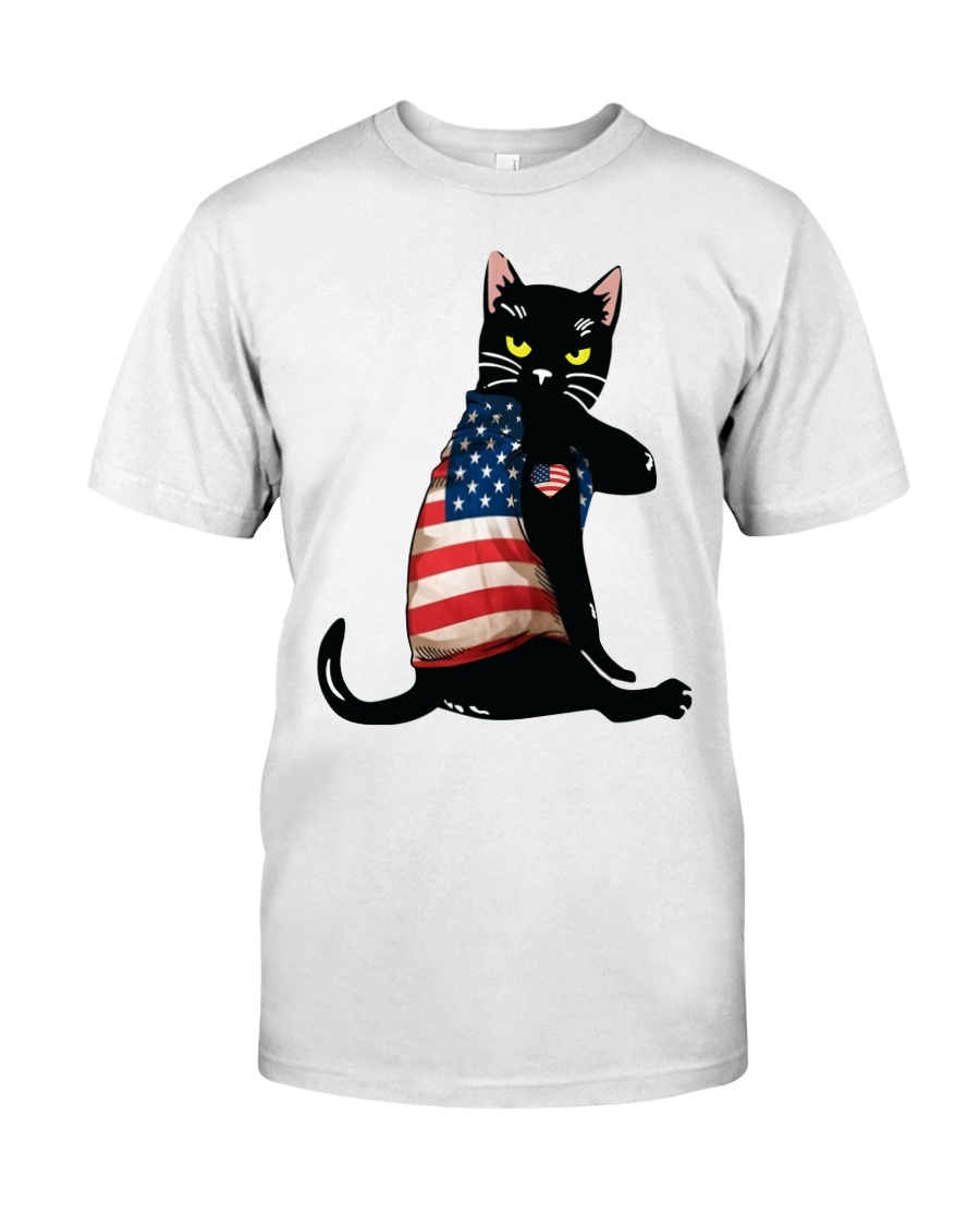 Strong Cat patriotic T-shirt