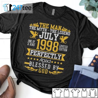 The Man The Myth The Legend July 1998 Perfectly Aged 23 Years T-shirt, Long Sleeve, Hoodie