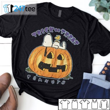 Snoopy lie on Pumpkin Tee Trick or Treat Halloween Shirt