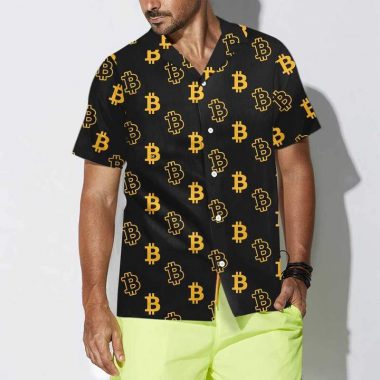 Amazing Bitcoin Pattern Hawaiian Shirt, Beach Short