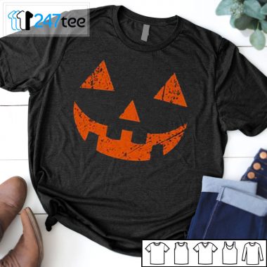 Pumpkin tee face halloween shirt