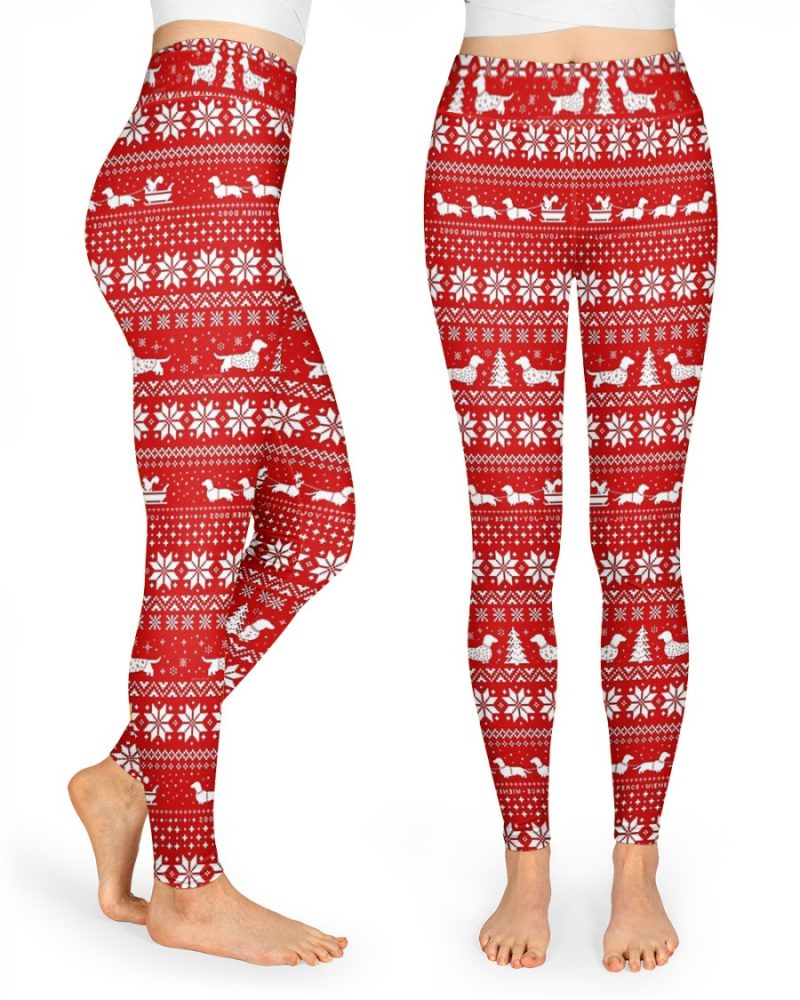 Dachshunds Christmas Legging High Waist Leggings for girls, Best legging for Women