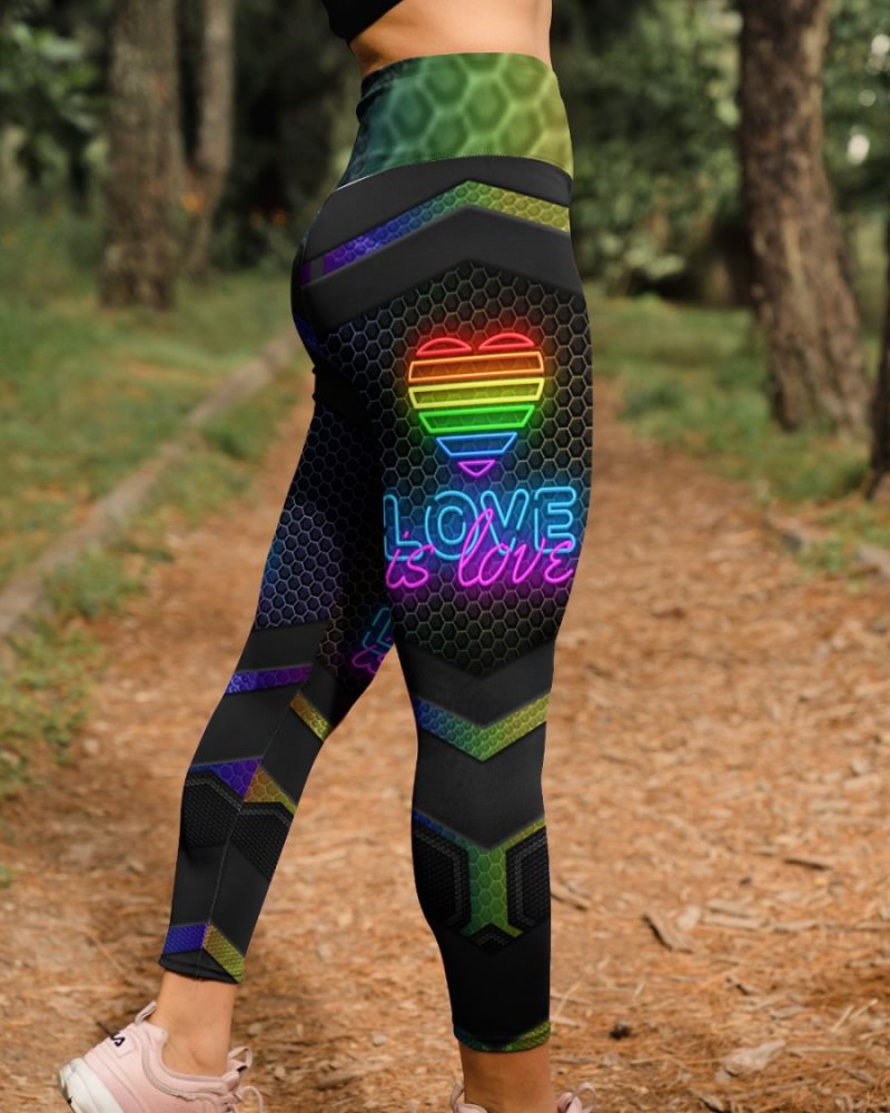 LGBT Lesbian Gift Love Is Love High Waist Leggings for girls, Best legging for Women