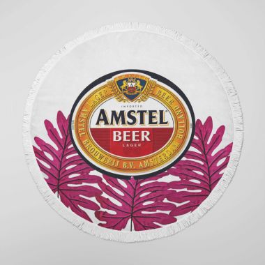 Amstel Beer Round Beach Towel