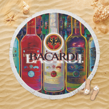 Bacardi Rum Round Beach Towel