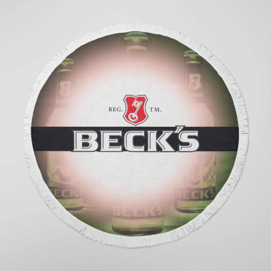 Beck's Beer Round Beach Towel