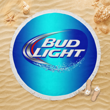 Bud Light Beer Round Beach Towel