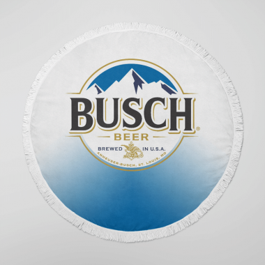 Busch Beer Round Beach Towel