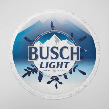 Busch Light Beer Round Beach Towel
