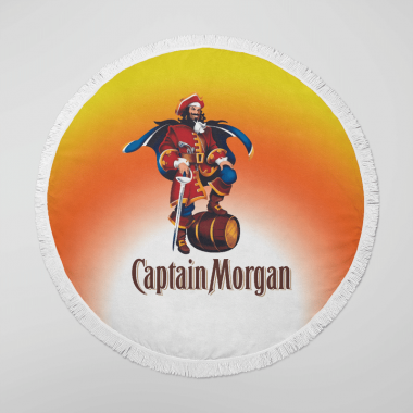 Captain Morgan Rum Round Beach Towel
