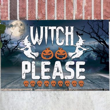 Witch Please Funny Halloween Decorations Hocus Pocus Doormat Entrance Decorative Doormat