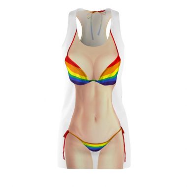 Busty Fair Pride Flag Bikini Halloween 2021 Costume Dress