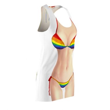 Busty Fair Pride Flag Bikini Halloween 2021 Costume Dress 3