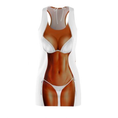 White Bikini Body Skin Tones Brown Costume Halloween Dress