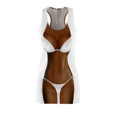 White Bikini Body Skin Tones Mocha Costume Halloween Dress