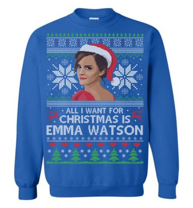 All I Want For Christmas Is Emma Watson Ugly Christmas Sweater 5