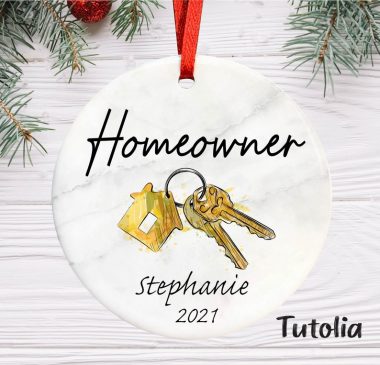 Personalized Homeowner Home Key Christmas First Home Ornament 1