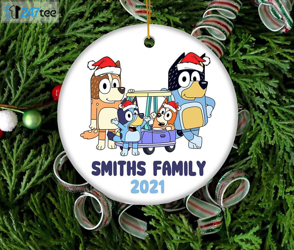 2021 Family Bluey Christmas Ornament Personalized Gifts