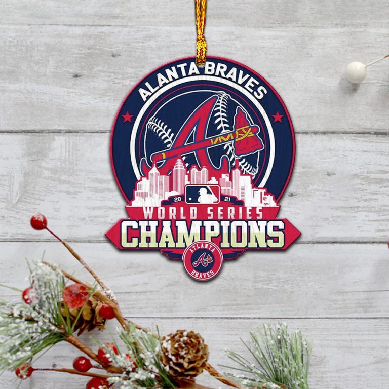 Atlanta Braves 2021 World Series Champions Christmas Ornament