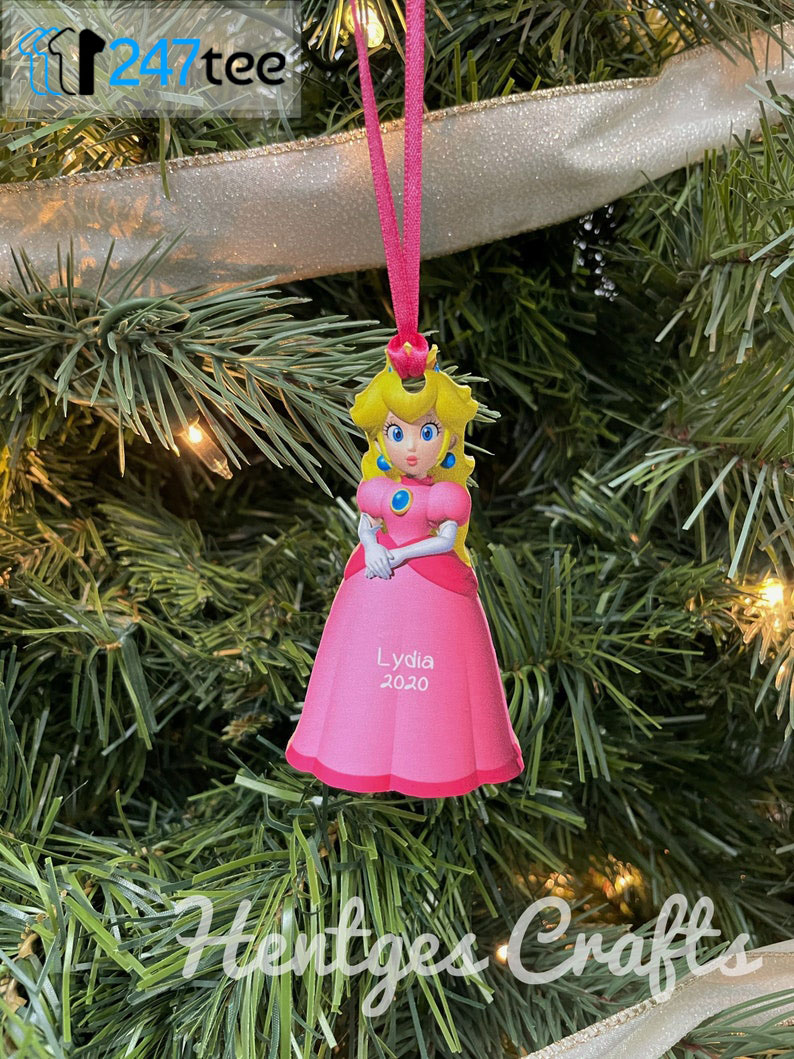 Princess Peach Christmas Ornament