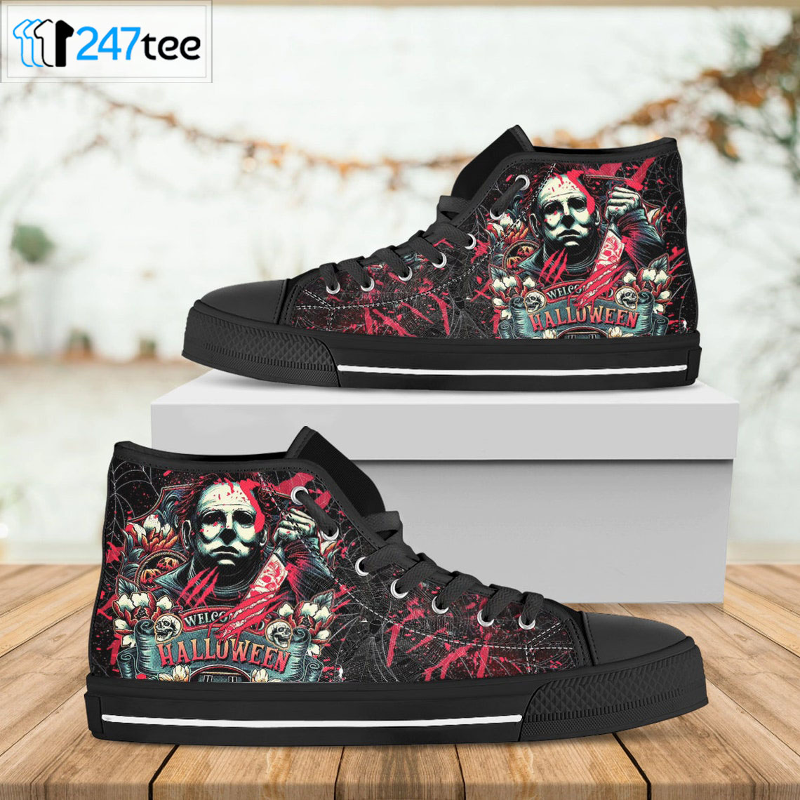 Michael Myers Killer Horror Movie Shoes High Tops