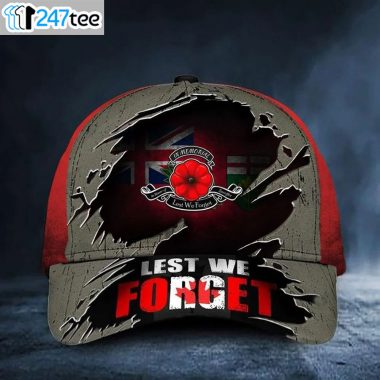 Ontario Lest We Forget Poppy Canada Flag Remembrance Day Hat