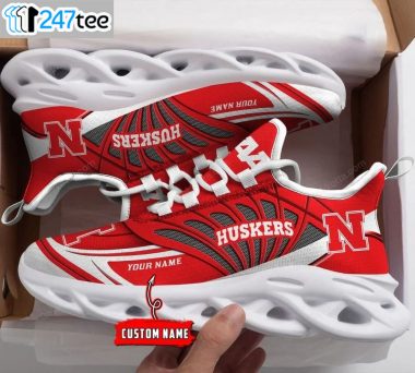 Personalized Nebraska cornhuskers NCAA max soul shoes