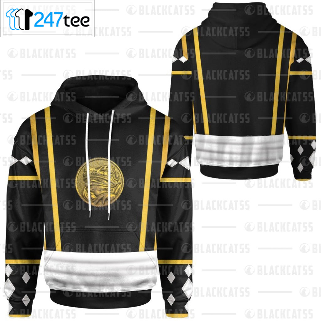 Mighty Morphin Power Ranger Ninja Rangers Black Frog Hoodie Sweatshirt