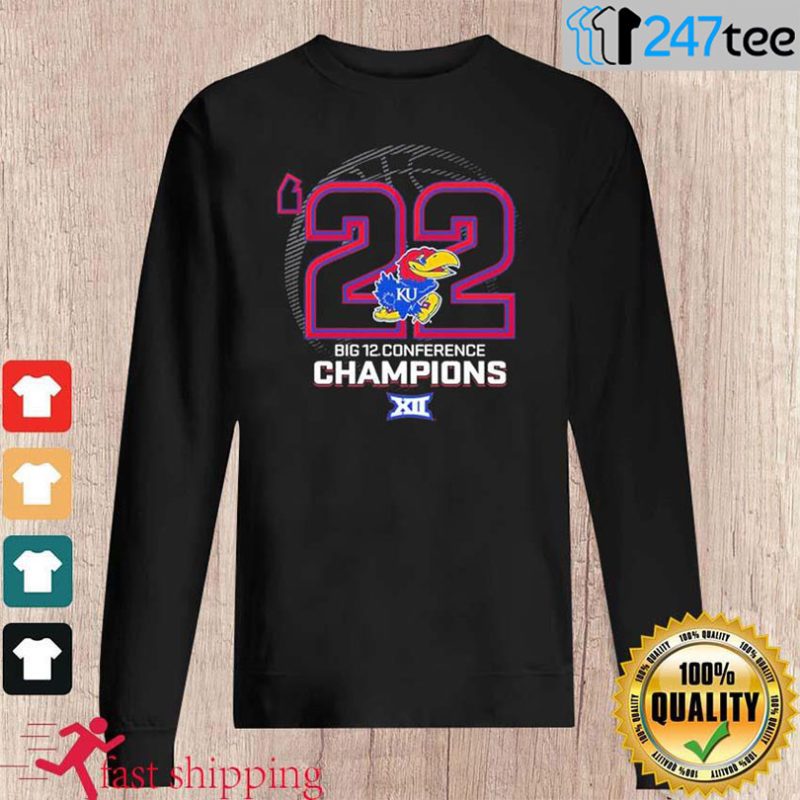 22 Big 12 Conference Basketball Kansas Jayhawks Champions Long Sleeve