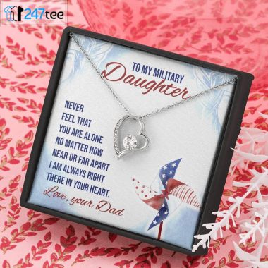Gift From Dad For Daughter Forever Love Necklace Military
