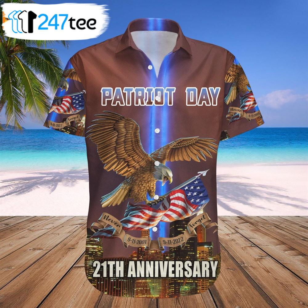 21th Aniversary Patriot Day 911 American Flag Hawaii Shirt 2