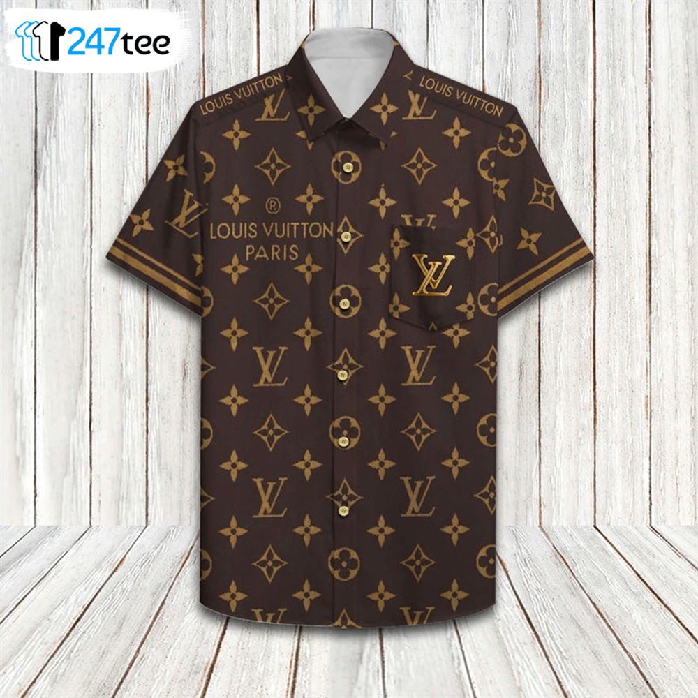 Louis Vuitton Gold LV Hawaiian Shirt And Short