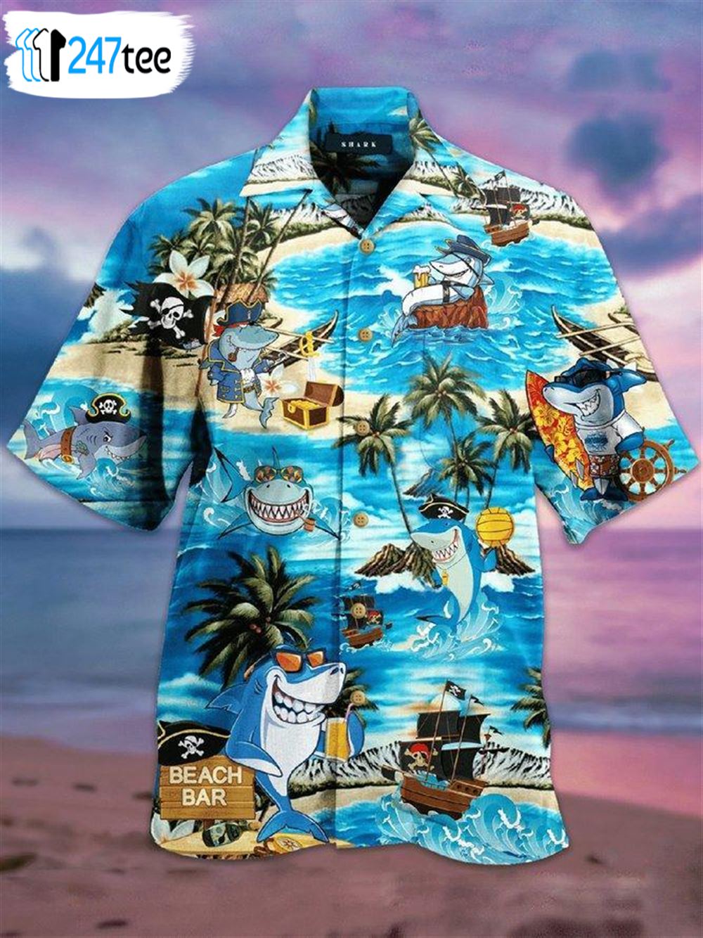 Funny Shark Aloha Hawaiian Shirt