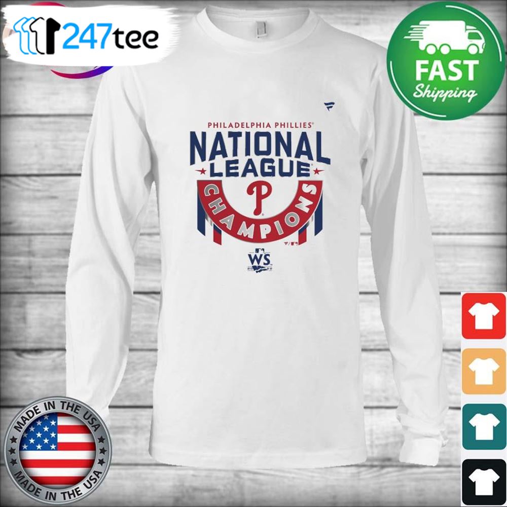 Philadelphia Phillies Women's 2022 National League Champions Locker Room  V-Neck T-Shirt 